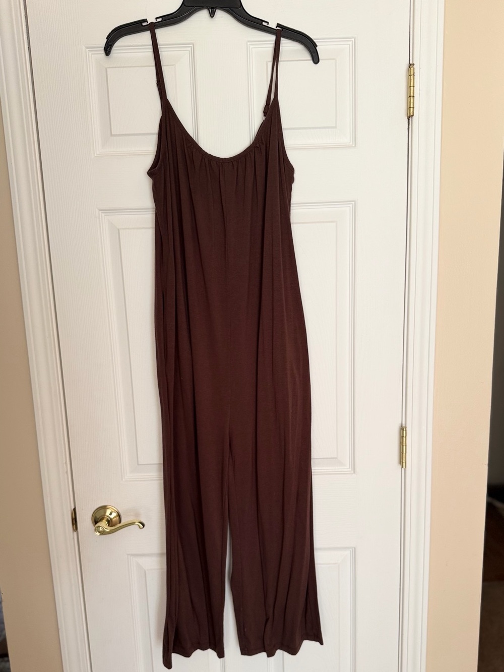 Women's Wide-Leg Jumpsuit in Chocolate Brown